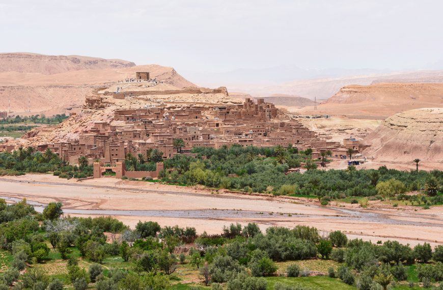 Discover the historic Aït Benhaddou, a UNESCO site in Morocco's arid landscape.